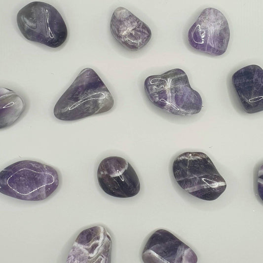 Banded Amethyst Tumbles